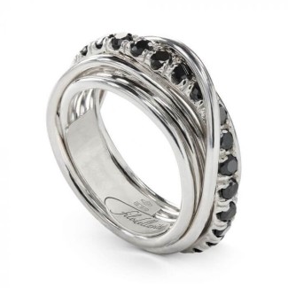 Anello Filodellavita Rock 7fili argento e diamanti - AN9ABN
