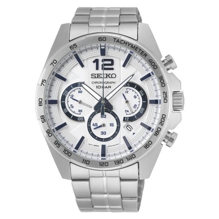 Seiko watch male chronograph silver - SSB343P1