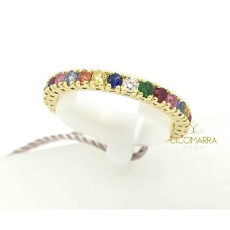 Ring with circular ring Salvini Rainbow - 20085845 2