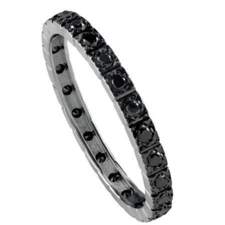 Ring Salvini Veretta in Weißgold und schwarzen Diamanten 20085746