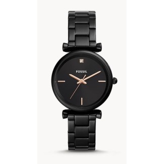 Carlie Carbon Fossil watch woman black - ES4442
