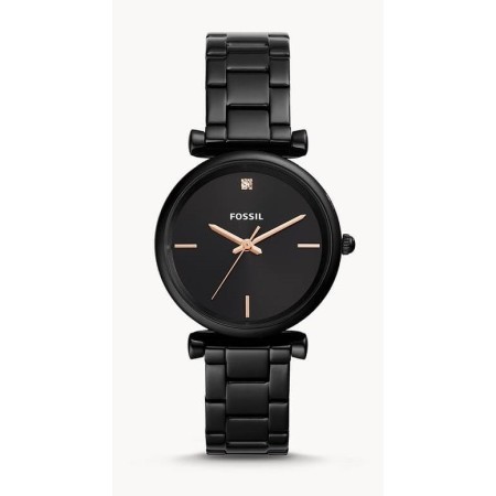 Carlie Carbon Fossil Uhr Frau schwarz - ES4442