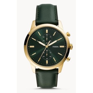 Townsman Fossil Chronograph grün Leder - FS5599