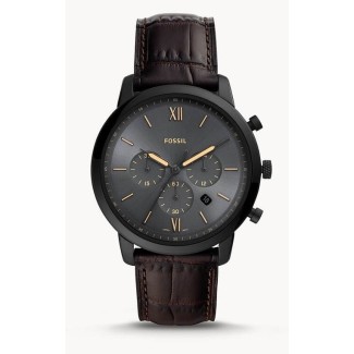 Men's Neutral Fossil Chronograph Brown Leather - FS5579