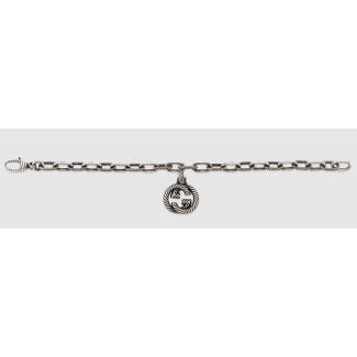 Bracciale Gucci pendente GG argento rigato - YBA607158001017 2