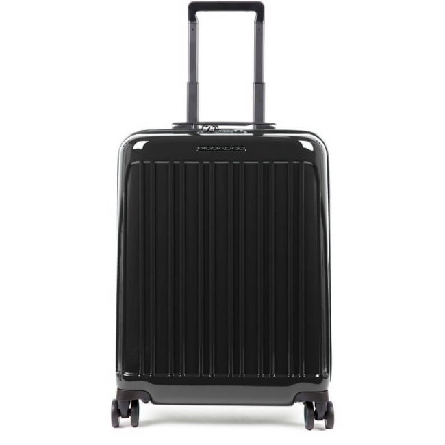 Cabin trolley Piquadro rigid ultra slim Seeker black BV5027SK70 / N