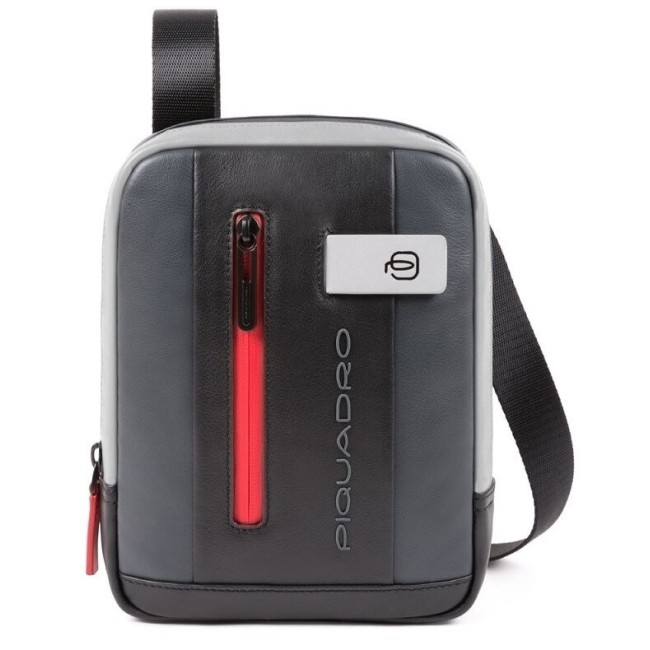 Small man bag Piquadro Urban gray and black CA3084UB00 / GRN