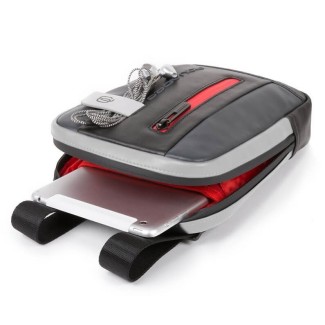 Borsello uomo piccolo Piquadro Urban grigio e nero CA3084UB00/GRN 2