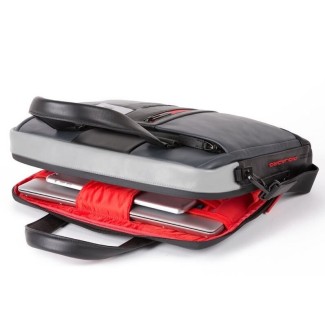 Slim briefcase Piquadro Urban gray and black - CA4098UB00 / GRN 2