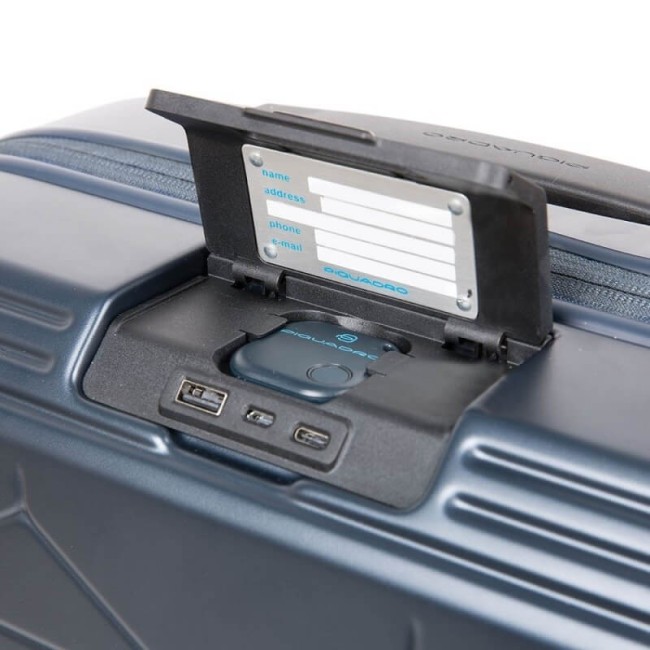 Trolley cabina Piquadro rigido ultraslim PiQ Biz blu BV4425BIZBM/T/BLU