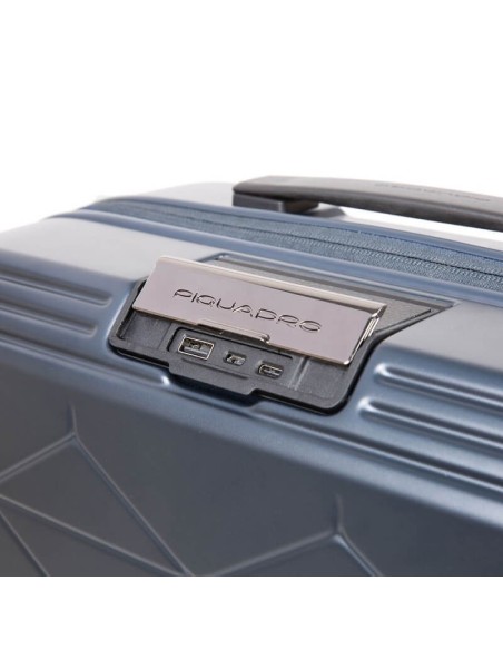 Trolley cabina Piquadro rigido ultraslim PiQ Biz blu BV4425BIZBM/T/BLU