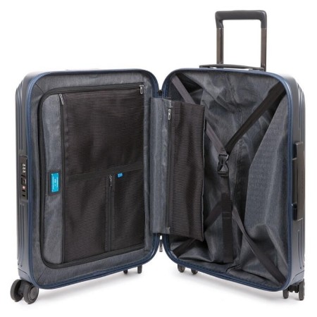 Cabin trolley Piquadro rigid ultraslim PiQ Biz green BV4425BIZBM / T / VE