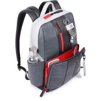 Laptop Rucksack Piquadro BagMotic grau und schwarz CA3214UB00BM / GRN 2