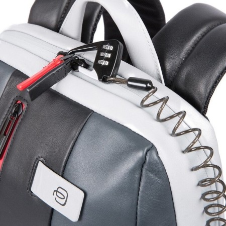 Laptop backpack Piquadro BagMotic gray and black CA3214UB00BM / GRN
