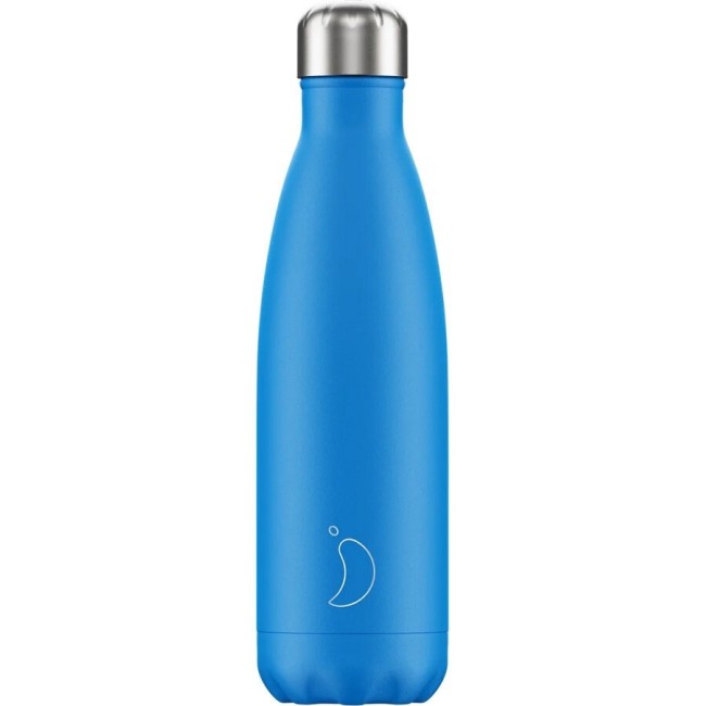 500ml Neon Blue Chilly's Bottle - 5056243500352