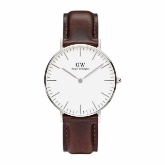 Orologio Daniel Wellington donna silver Classic Bristol marrone
