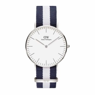 Orologio Daniel Wellington donna silver Classic Glasgow blu/biaco