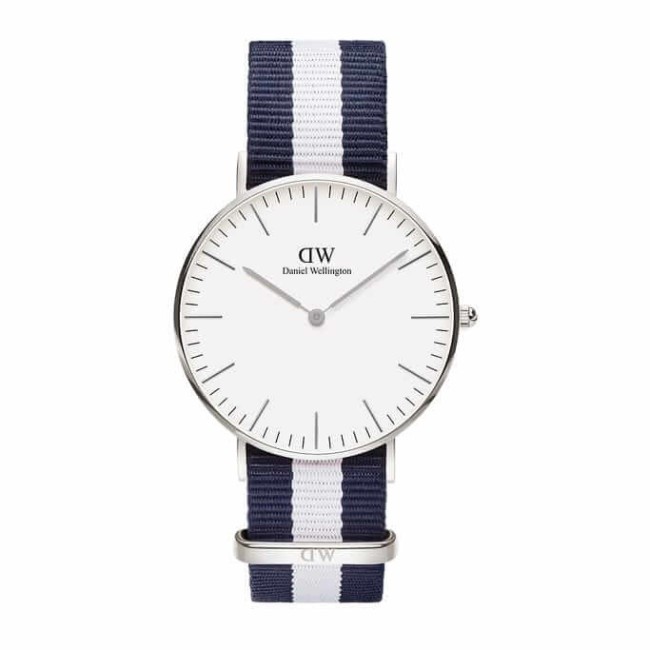 Orologio Daniel Wellington donna silver Classic Glasgow blu/biaco