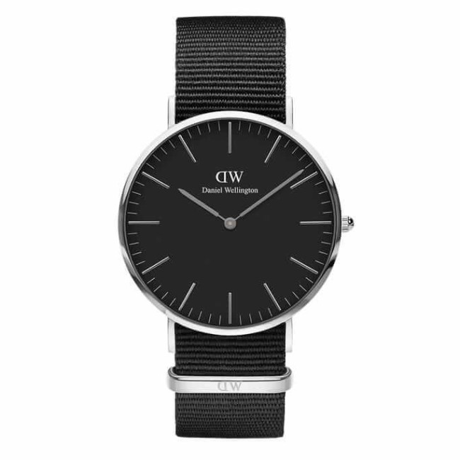 Orologio Daniel Wellington silver Classic Cornwall nero