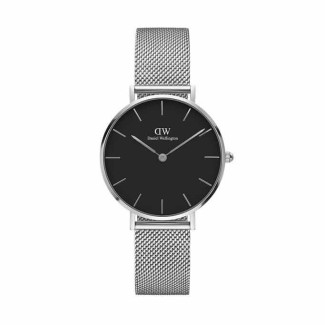 Orologio Daniel Wellington silver Classic Petite Sterling nero