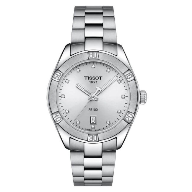 Tissot Pr100 Sport Chic Zifferblatt mit Diamanten