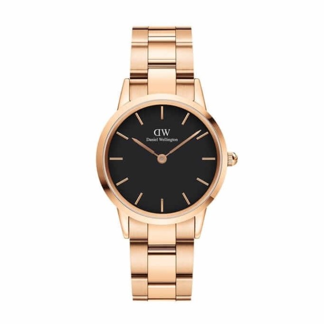 Orologio Daniel Wellington rosè Iconic Link nero - DW00100212