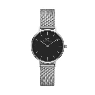 Orologio Daniel Wellington silver Petite Sterling nero - DW00100218