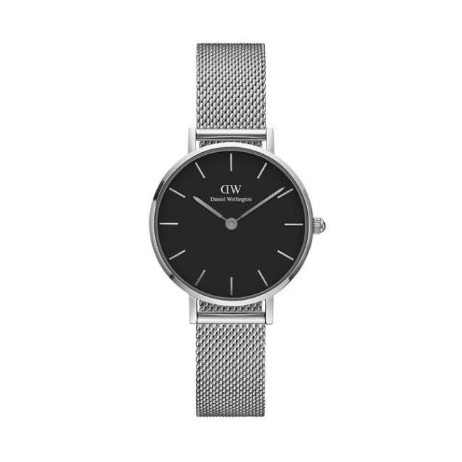 Orologio Daniel Wellington silver Petite Sterling nero - DW00100218