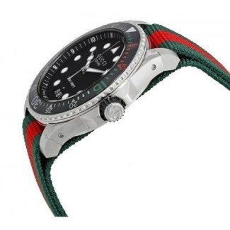Gucci man watch Dive green red nylon - YA136209A 2