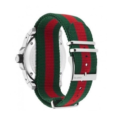 Gucci man watch Dive green red nylon - YA136209A