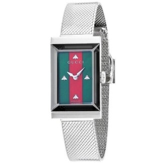 Gucci Damenuhr New G-Frame silber - YA147401