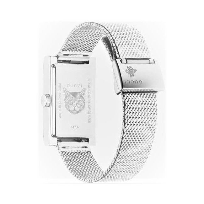 Gucci Damenuhr New G-Frame silber - YA147401