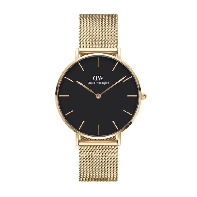 Orologio Daniel Wellington dorato Petite Evergold nero - DW00100345