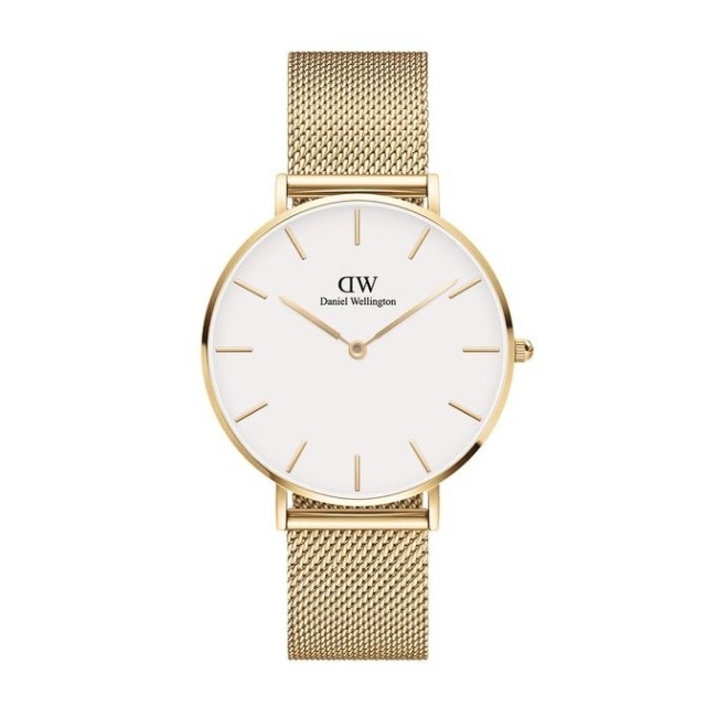 Orologio Daniel Wellington dorato Petite Evergold bianco - DW00100346