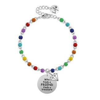 Kidult Love who finds a friend finds a .. bracelet 731828