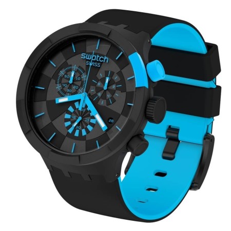 Swatch Big Bold Chrono Checkpoint blau SB02B401