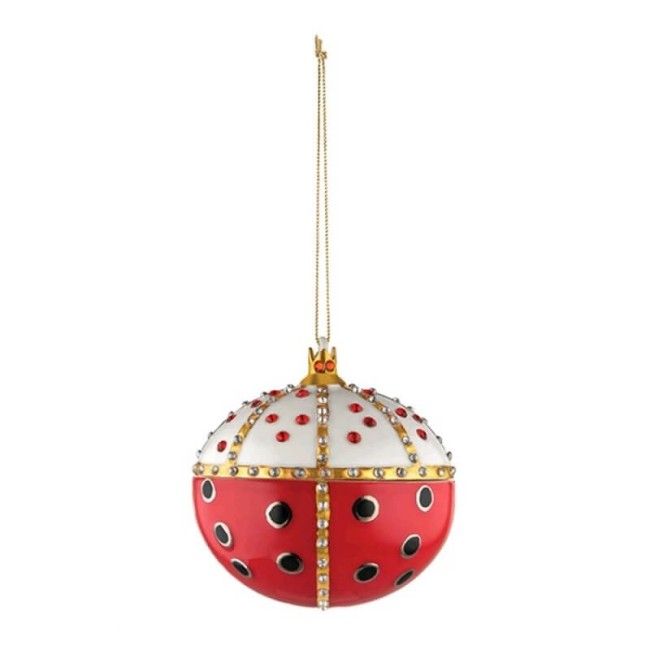 Palla decorazione albero di natale Alessi Re coccinello - MJ168