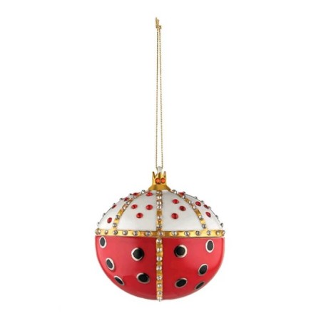Palla decorazione albero di natale Alessi Re coccinello - MJ168
