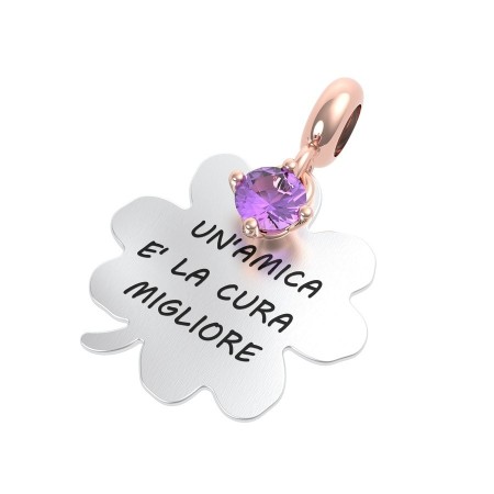 Rerum Anhänger vierblättriges Klee Freundschaft Amethyst - 25027