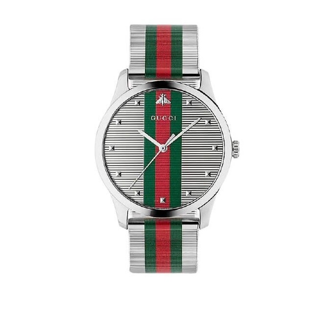 Orologio Gucci G-Timeless uomo verde rosso YA126284