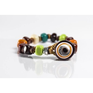 Bracciale Moi con perle in vetro multicolor Land3 unisex