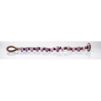 Moi bracelet with pearls in pink Portugal unisex glass 2