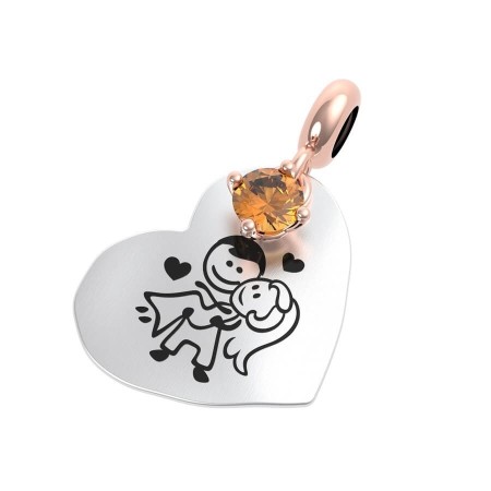 Rerum pendente cuore Citrino Momenti - 25045