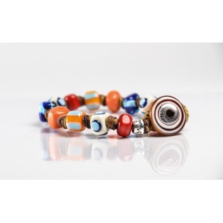 Bracciale Moi Ipanema con perle in vetro multicolor unisex