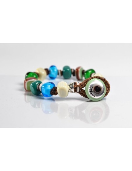 Moi Silva Armband mit mehrfarbigen Unisex-Glasperlen