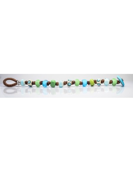 Moi Aura Armband mit Unisex Teal und Türkis Glasperlen