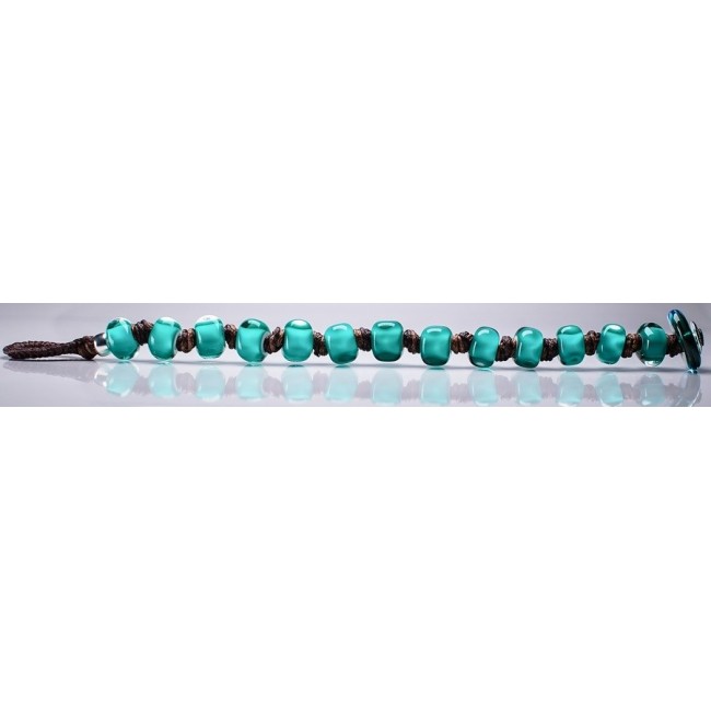 Moi Marino bracelet with unisex turquoise glass beads