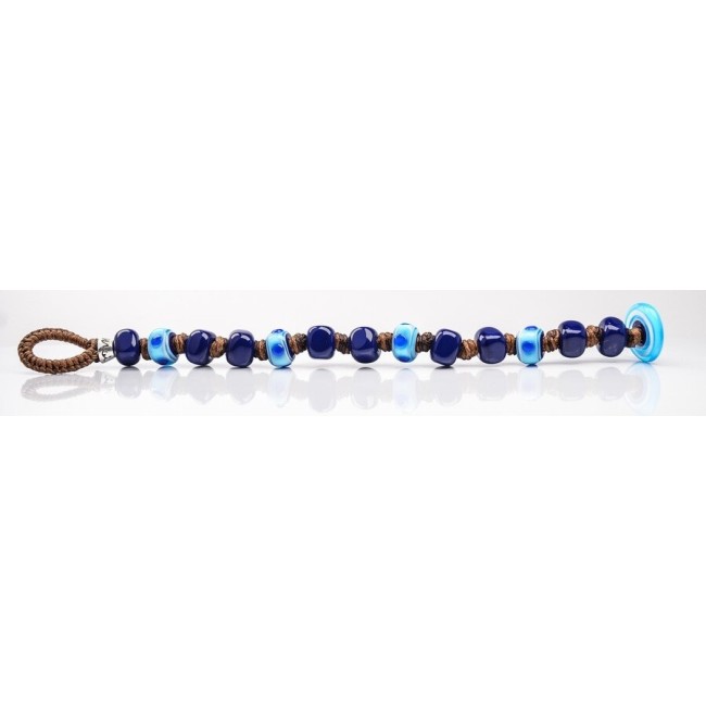 Bracciale Moi Oltremare con perle in vetro blu e celeste unisex