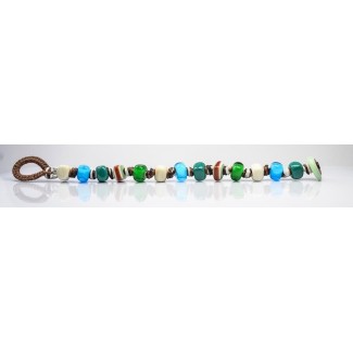 Moi Silva bracelet with unisex multicolored glass beads 2