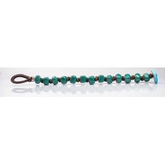 Moi Giada bracelet with unisex green glass beads 2
